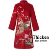 Women's Trench Coats Chinese Style Vintage Stand Collar Winter Coat Women's Peacock Embroidery Flower Plus Size Long Windbreaker 2022Wom