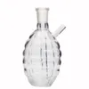 Cachimbo queimador de óleo de vidro portátil feminino de 14 mm Bong de água Acessório para fumar Forma de granada com tigela e bocal de silicone
