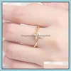 With Side Stones Cross Lucky Ring For Women Personality Punk Charm Jewelry Simple Sier Rings Drop Delivery 2021 Carshop2006 Dhy2M