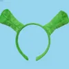 Halloween Decoration Hair Hoop Shrek Hairpin Ears Headband Head Circle Party Costume F0822