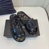Sandalias de marcas de lujo de alta calidad Brocade Brocade Flip-Flops Zapatos de s￡ndalo de s￡ndalo Doble C Fashion Flip-Flops Beach Shoe