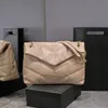 Designer bolsa de ombro mulheres loulou puffer saco puff cadeia crossbody bolsa de veludo pequeno médio couro macio de alta qualidade clamshell messenger bags