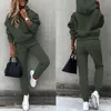 Hoodies Suit Spring Winter Casual Tracksuit Set Women Fleece 2 Pieces Set Sports Sweatshirts Pullover Home Sweatpants Outfits 220819