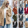 Женские куртки S5XL Solid Color Женщины зима весна свободно теплое пальто High Quali 220823
