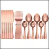 Dinnerware Sets Cutlery Set Stainless Steel Rainbow Spoon Fork Knife Drop Delivery 2021 Home Garden Kitchen Dining Bar Yydhhome Dhzl1