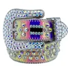 Designer Belt Bb Simon Men's Belt Ladies Sparkling Diamond Black White Blue Red Multicolor