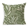 Tropical Green Plants Cushion Tampa de almofada 45x45cm Abstract Face linho Capa de travesseiro de sofá caseira com ondas geométricas da listra geométrica L220816