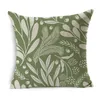 Tropical Green Plants Cushion Cover 45x45cm Abstract Face Linen Pillow Cover Home Sofa Plaid Stripe Wave Geometric Pillow Case L220816