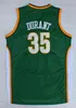 Gary 20 Payton Stitched Vintage Kevin 35 Durant Seattle Basketball Jerseys Shawn 40 Kemp Ray 34 Allen Green Yellow Red Retro Stitched Jersey