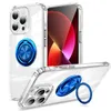 Soporte de anillo Clear de 2 mm acrílico Casadas de teléfono a prueba de choque para iPhone 14 13 12 11 Pro MAX XR XS X 7G 8 Plus Sansung A13 A23 A53 A32 A03 Core Honor X8 X9 Moto G22 E32 TPU transparente
