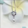 Colliers pendants Imitation de perles Sier bijoux plaqué Collier Drop Livraison 2021 Pendants MJFashion Dhlgp