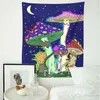 Trippy champignon tapisserie Hippie coloré tenture murale bohème gitane psychédélique Tapiz sorcellerie chambre décor à la maison J220804