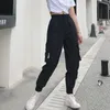 Grandi tasche Pantaloni cargo donna Vita alta Pantaloni larghi streetwear Baggy Pantaloni tattici hip hop Pantaloni da jogging di alta qualità 220819