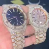 Relógios de luxo relógios masculinos relógios de designer relógios de movimento de alta qualidade relógios homens moissanite relógio gelado relógio de diamante montre relógio mecânico automático 044