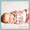 Slee Bags Pasgeboren baby Baby Swaddle Muslin -deken en hoofdband zachte slaapzak met 2 stks set bdejewelry drop levering 2 bdejewelry dhpsv