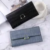 HBP Wallet Women's Long Korean Version Solid Color Simple Student Buckle Multi Card Position Large Capacity Anti Degaussing Handbag 220815