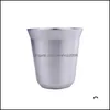 Mugs 304 Stainless Steel Double-Layer Coffee Cup Heat Insation Water Milk Drinking D1 Drop Delivery 2021 Home Garden Kitc Carshop2006 Dhn9L