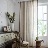 Curtain & Drapes Cotton And Linen Printed Black Tassel Bohemian Living Room Custom Bay Window Shading Decoration CurtainsCurtain