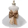 Costume de Noël pour filles pour enfants 1 2 3 4 5 ans Fête d'anniversaire Dentelle Big Bow Princesse Robe Enfant Bébé Robe de baptême Y220819