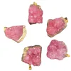 Nieregularny naturalny kamień Kamienny Złoty Łańcuch Naszyjniki dla kobiet -dziewczyny ręcznie robione imprezowe klub biżuterii mody