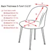 Stoelhoezen Roze Fluwelen Eendenbek Hoes Effen Kleur Kruk Accent Lage Rug Dineren Make-up Elastisch Balkon Seat HomeChair