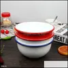 그릇 에나멜 수프 그릇 쌀 국수 버킷 MTI- 목적 사발 드롭 배달 2021 홈 정원 부엌 식당식 바 식당 MJBAG DHVCP