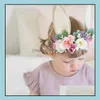 Hair Accessories Europe Summer Baby Girls Floals Opaska na głowę Bunny Flower Crown Pography Props Opas Akcesorium MXHOME DOBRYWA MXHOME DHKOQ