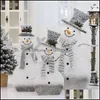 Decora￧￵es de Natal Luzes de Ferro de Ferro Vid￡vel Luzes de Snowman Decora￧￣o de Snow Decoration Mall Supermarket Holiday Scene Navidad P0 Bdesybag Dhnej