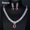 Bettyue Charmigt Mode Elegans Cubic Zircon Flerfärgad Europa och Amerika stil Grossist smycken Set Kvinnor Ornament 220818