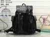 Высококачественный кожаный рюкзак Кристофер, дизайнерские дизайнерские рюкзак для мужчин, женщины классические цветы пледа, школьная сумка, пакет № 41379 # 41379