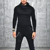 봄 가을 불규칙한 터틀넥 스웨터 남성용 솔리드 캐주얼 풀오버 탑 겨울 남성 슬림 니트 패션 마모 220819