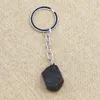 Portachiavi in pietra irregolare di minerale grezzo naturale Gemma di quarzo Fluorite Ametista Pendenti Portachiavi Charms Gioielli fai da te Creazione di portachiavi Accessori