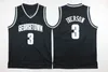 Vintage Georgetown Hoyas Allen Iverson #3 Kolej Basketbol Formaları Patrick Ewing 33 Yeşil Bethel Lisesi Dikişli Gömlekler Mens Gri Blu