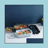 DINING SETS LUNCH Box 304 Roestvrij staal Bento School Kindermedewerker Dubbele laag lunchbox Microwae Verwarming Opslag C MXHOME DHJB0