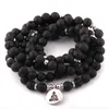 Bracelet Bracelet Designer Bijoux Mode 108 Perles De Lave avec Pierre Lotus Om Bouddha Charme Yoga Bracelets Collier