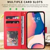 Slim Lanyard Magnetic Flip Phone Case for Samsung Galaxy S22 Ultra S21 Plus S20 Fan S21FE S20FE S20lite Note20 Note10 Pro 3 Card Slots Leather Wallet Kickstand Shell