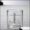 Vinglasögon värmebeständig glas vatten kopp fuji berg kaffe röd whisky droppleverans 2021 hem trädgård kök matsal b bdesybag dhpsp