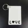 سلاسل المفاتيح السامي أبيض فارغة قلادة تسامي MDF Keychain dpuble -side هدية الحفلات A02