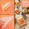 Dinnerware Sets 15X15Cm Transparency Donut Packing Bag Grade Ps Bread Wrap Oil-Absorbing Sheet Bakery Package Tools Baking Pap Mxhome Dh2Yq