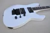 Chitarra elettrica bianca 6 corde con pickup humbucker, tastiera in palissandro floyd rose