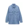 レディースダウンパーカーの女性シャツジャケットKhakiデニムコート冬の暖かいアウトウェア220823