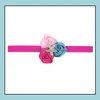 Saç Aksesuarları Europe Baby Head Band Head Band Marfish Roses Çiçek Headwrap Elastik Okyanus Serisi Çocuklar Mxhome Drop Deliv mxhome dhkf1