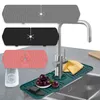 Mats & Pads Kitchen Sink Splash Guard With Brush Silicone Faucet Mat Bathroom Water Catcher Behind Absorbent MatMats