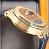 남성 기계식 시계 스포츠 손목 시계 41mm 소프트 고무 스트랩 사파이어 방수 오로그리오 디 루소 손목 시계