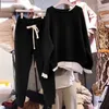 Dwuczęściowy zestaw damski luźny sweter w stylu Sweet Colour Pants Sweater Style Styl Stylowe stroje dla żeńskich odpadów 220819