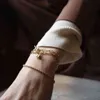 Bangle Designer Sieraden 925 Sterling Silver Paper Clip Open link Ketting 16 cm 18 cm Hoogwaardige Toggle Clasp Charm Gold Color Fine armband voor vrouwen