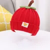 CAPS HATS Pumpkin Winter Cartoon Kids Hat Child Knit Baby Cap Infant Girls Warm Bonnet Född ulltillbehör 5-12 månader