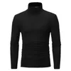 Men's Solid Color Turtleneck T Shirts Male Slim Fit Long Sleeve T Shirts Black White Men tshirt Tops M-3XL 220819