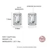 Emerald Cut Earrings Classic Trendy Women's 925 Sterling Silver Engagement Earings Luxury Fine Jewelry 12CT 220816