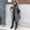 Spring Autumn Womens Wool Plaid Coat Fashion Long En Slim Type Female Winter Jackets Outwear 220819